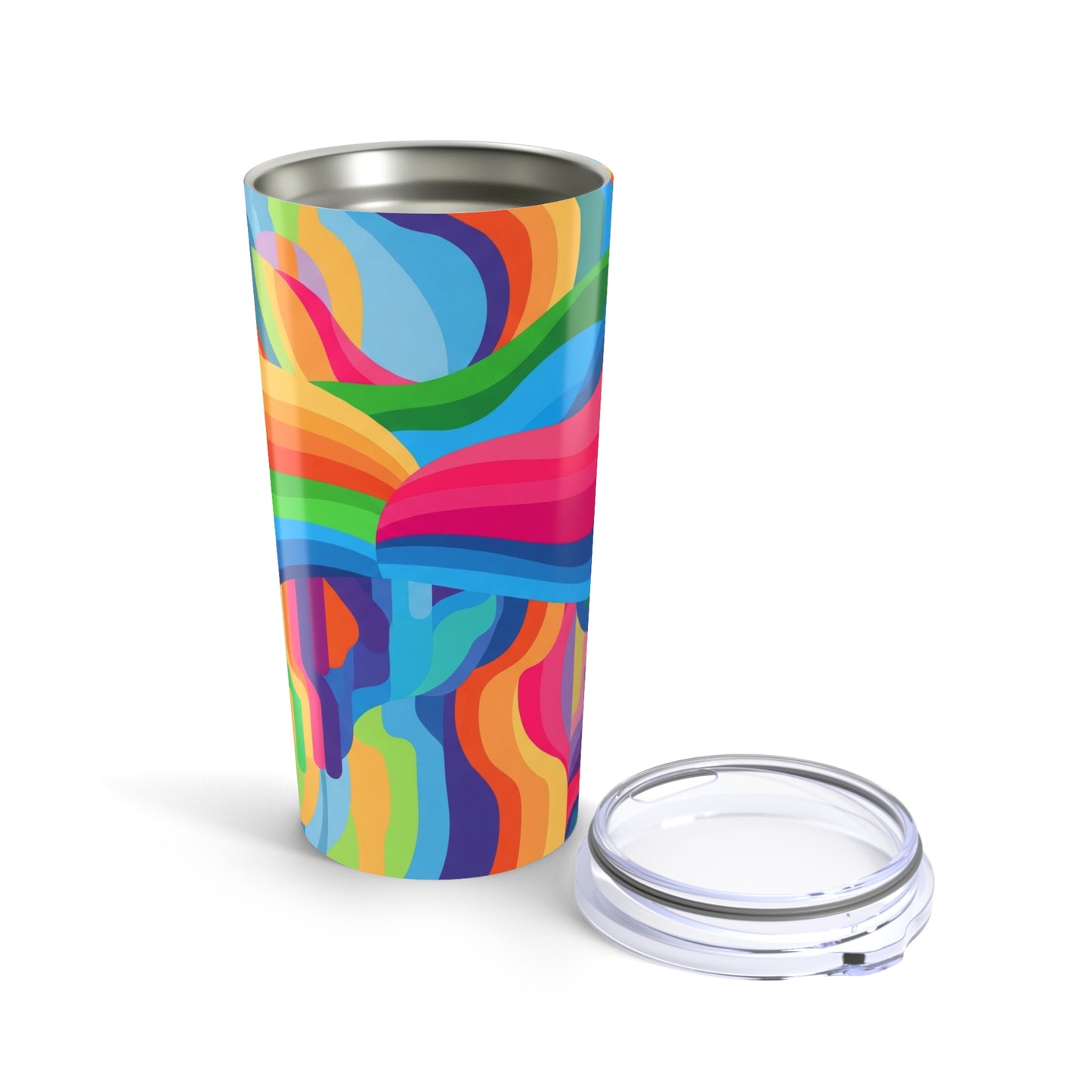 20oz Stainless Steel Tumbler With Double Wall Vacuum Insulation For Hot Or Cold Beverages Printed Design