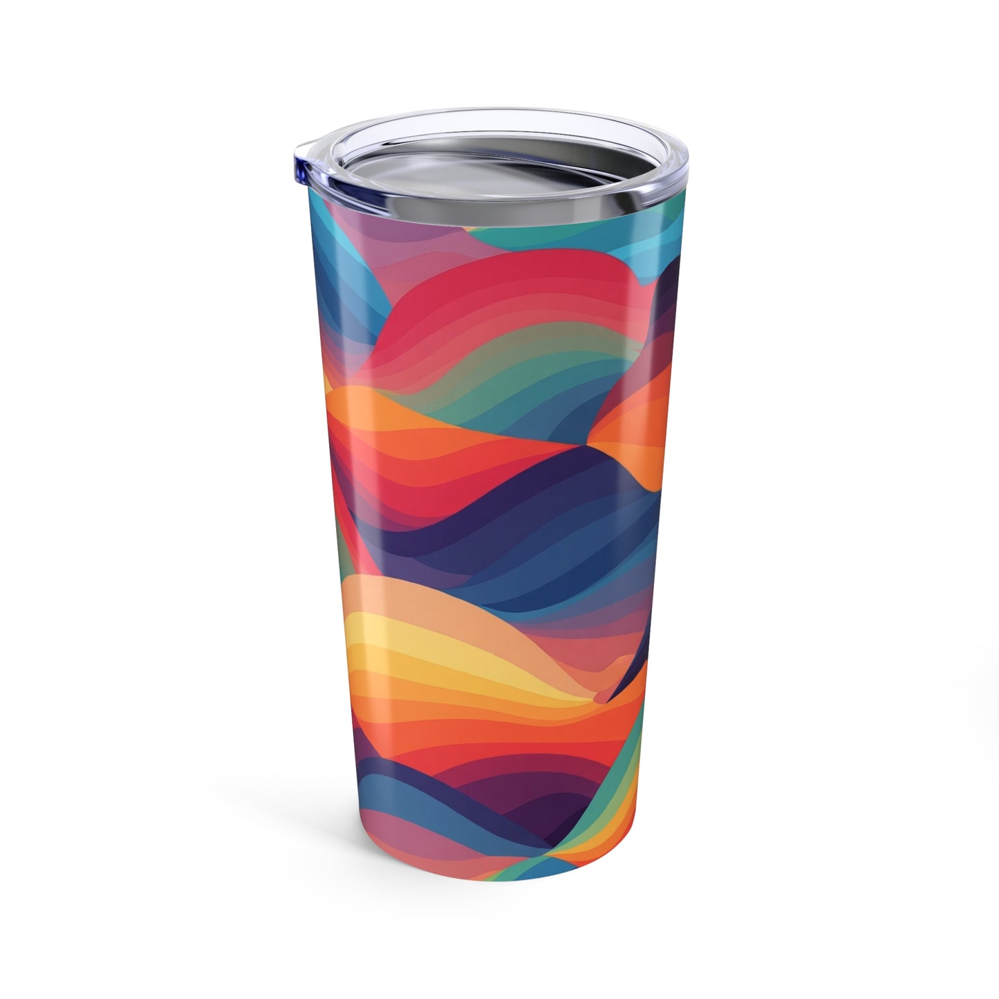 20oz Stainless Steel Tumbler Vacuum Insulated Spill Resistant Printed Design Dishwasher Safe Keeps Beverages Hot