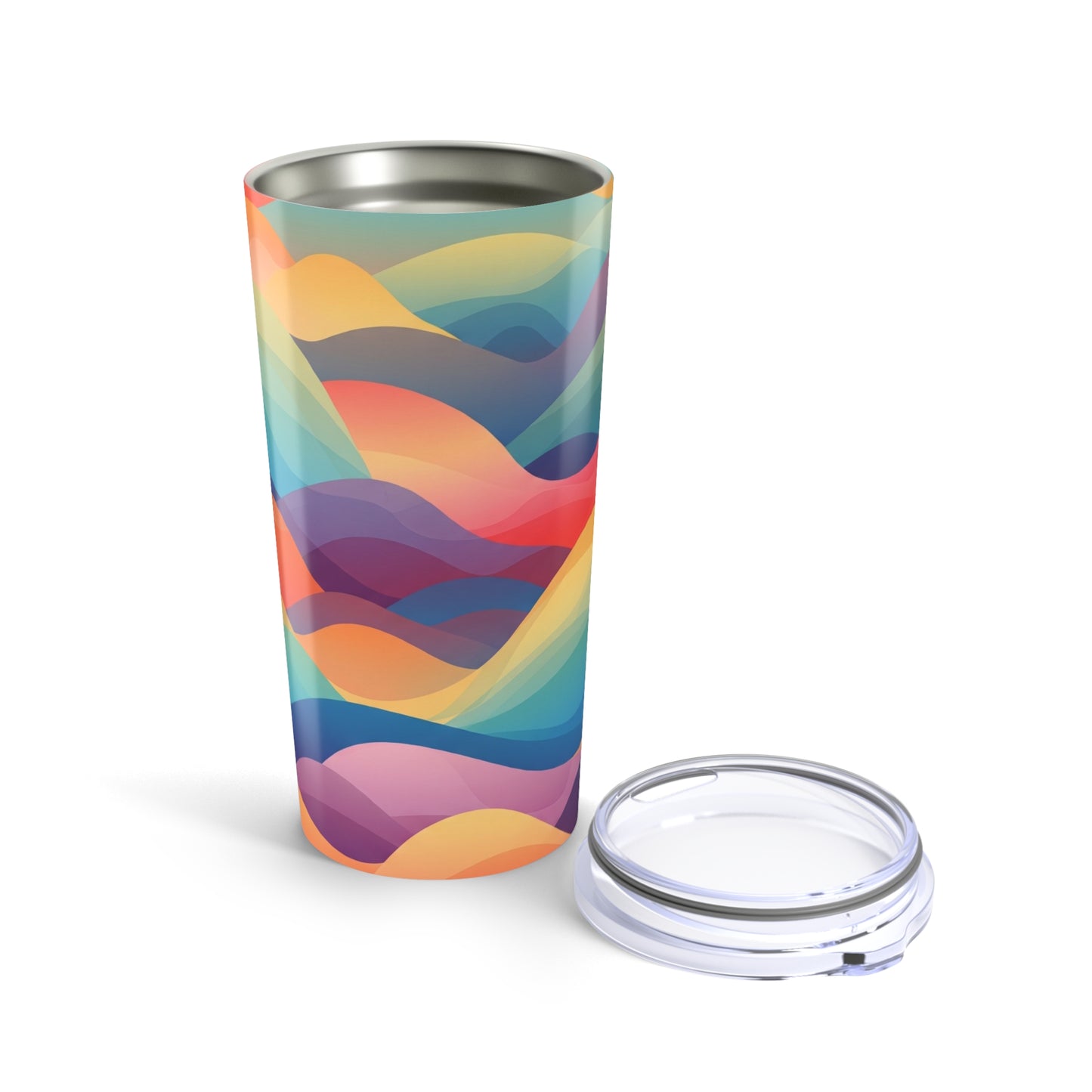 20oz Stainless Steel Tumbler With Double Wall Vacuum Insulation Travel Mug Spill Resistant Hot Cold Printed Art