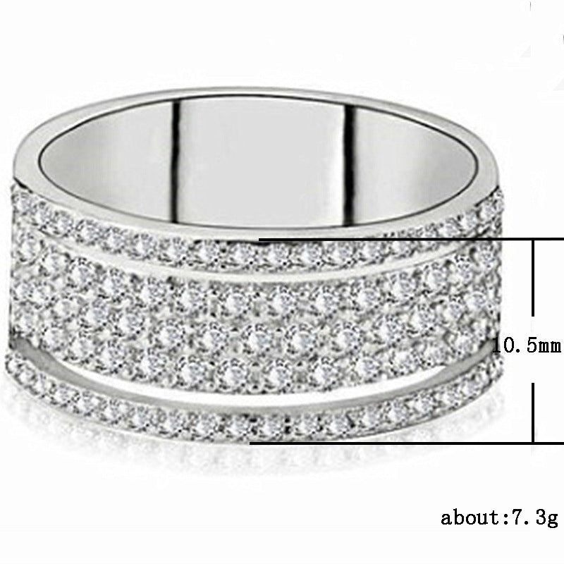 Elegant Zircon Ring With Copper Set Silver Tone Alloy Band For Women And Girls Sizes 5 6 7 8 9 10 Long Lasting