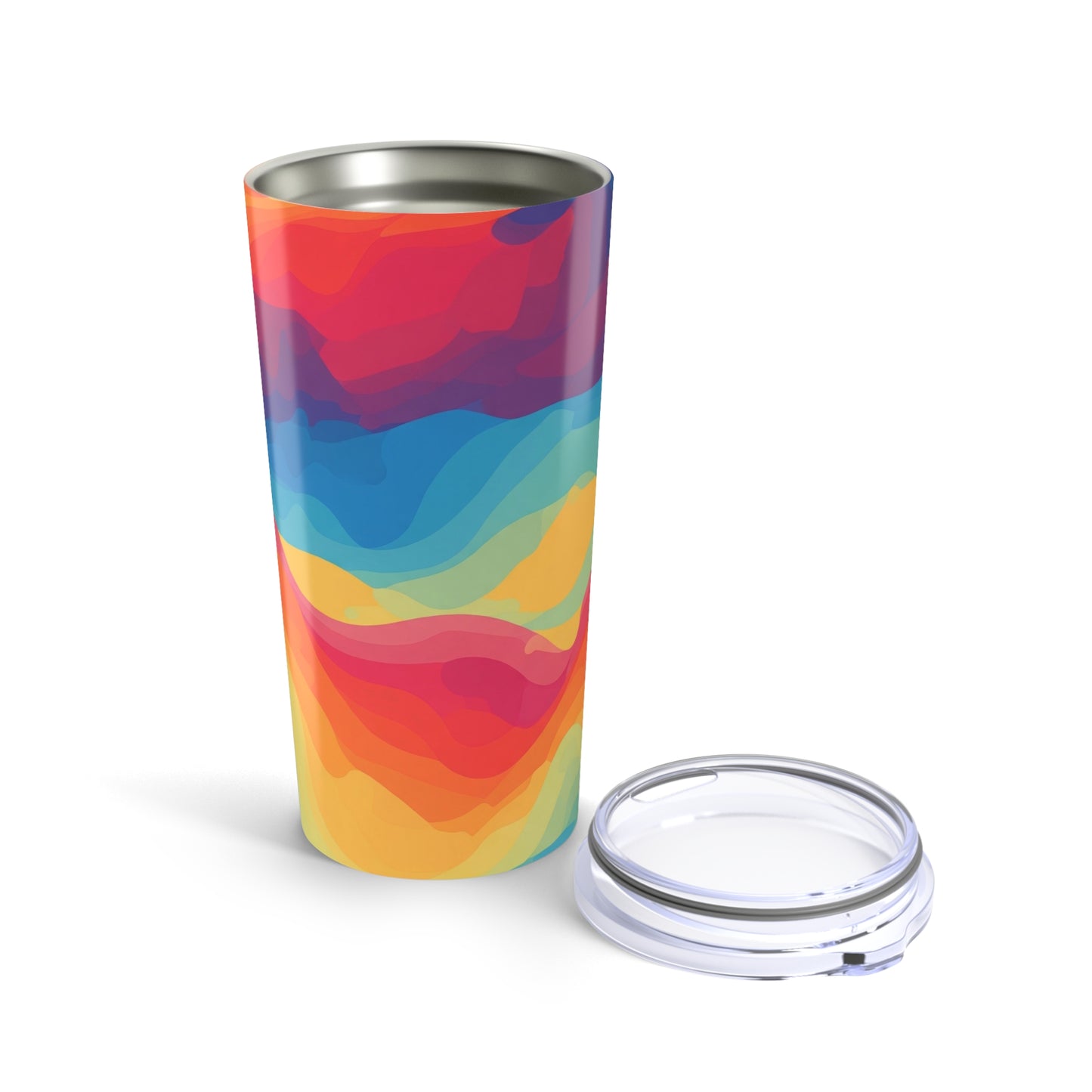 20oz Stainless Steel Travel Mug With Printed Design Double Wall Vacuum Insulated Spill Resistant Keeps Hot Or Cold