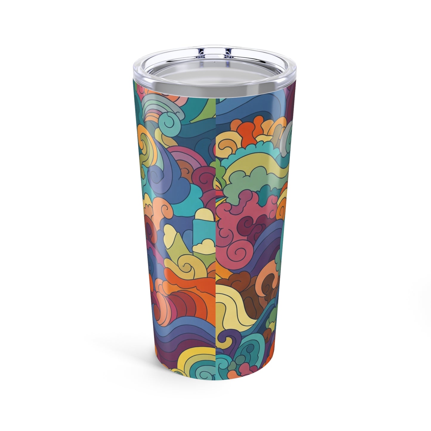 20oz Stainless Steel Printed Tumbler Double Wall Vacuum Insulated Spill Resistant Travel Mug For Hot Or Cold