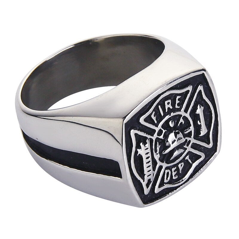 Titanium Steel Ring for Men and Women Stainless Steel Band European American Letter Number Text Pattern Ring