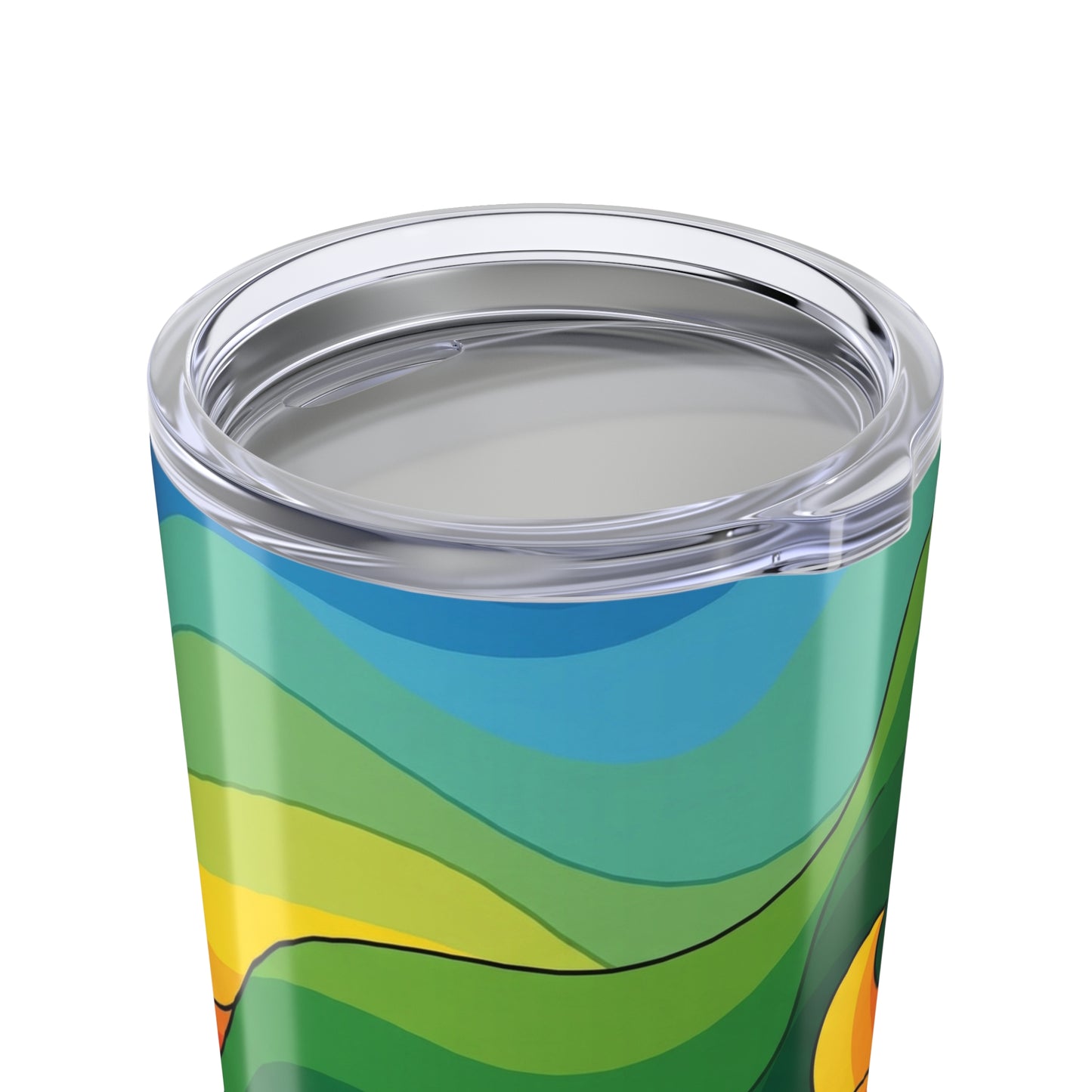 20 Oz Stainless Steel Tumbler Printed With Double Wall Insulation Spill Resistant Lid For Hot Or Cold Beverages