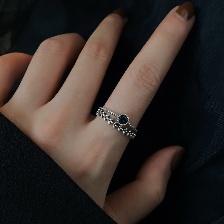 Geometric Zircon Ring Silver Plated Jewelry for Her Elegant Gift Fashion Ring for Women Sparkling Accent Shine