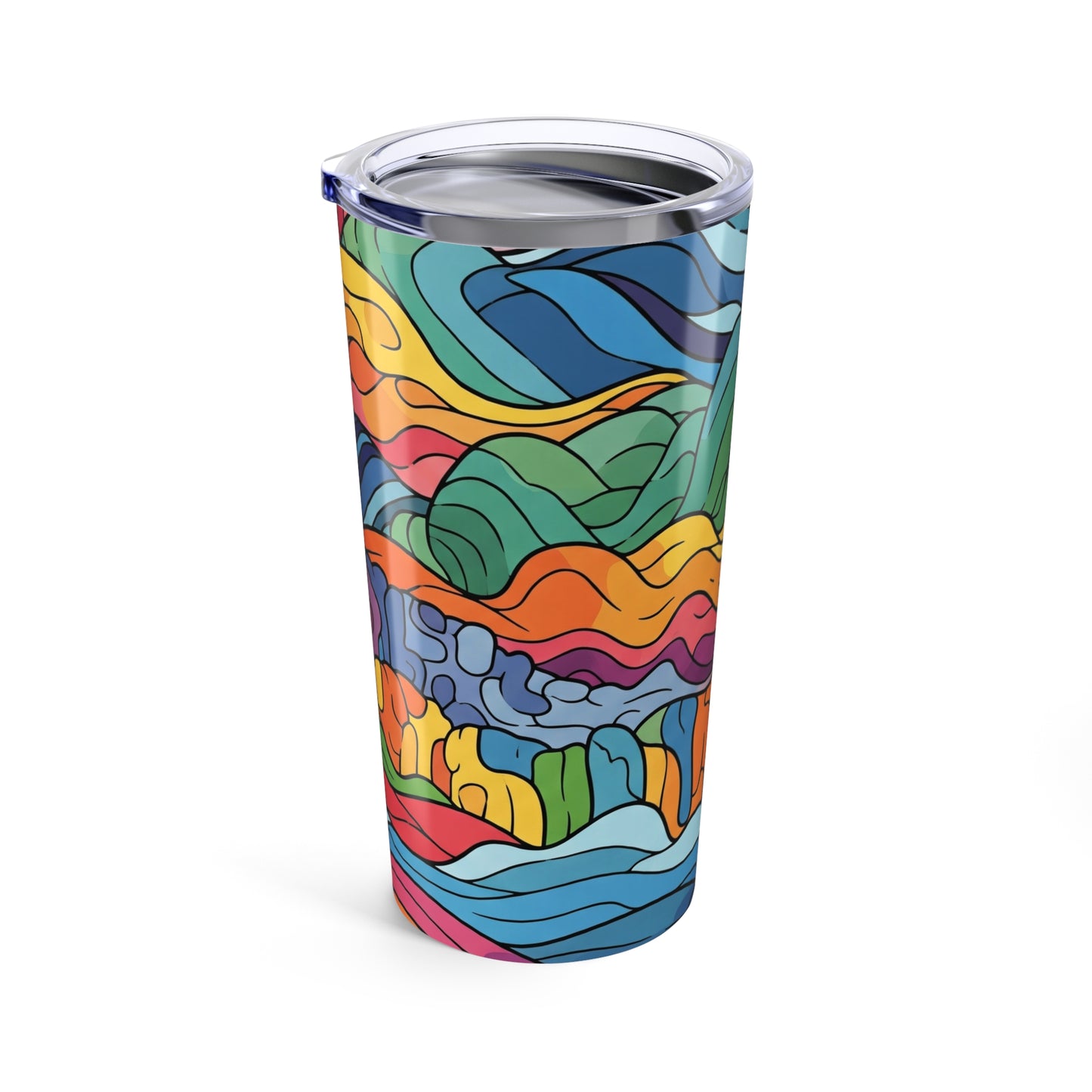 20 Oz Stainless Steel Tumbler With Double Wall Vacuum Insulation Leak Proof For Hot Or Cold Beverages Printed