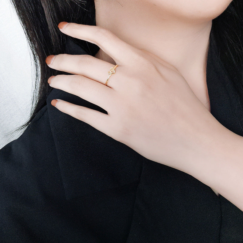 Hollow Love Ring in Sterling Silver