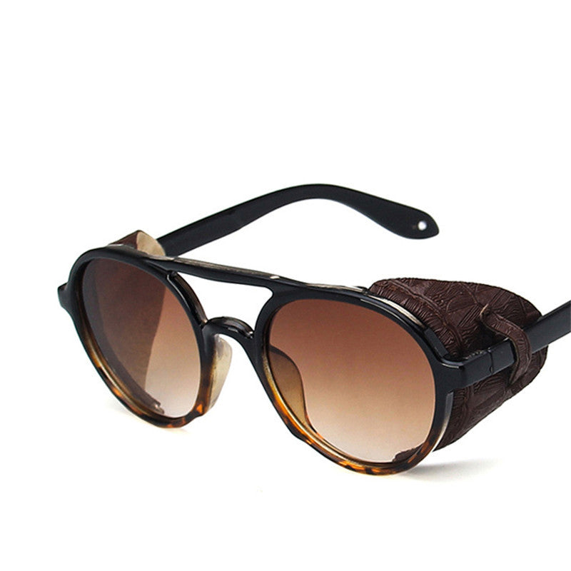 Windproof Steampunk Sunglasses Large Frame PC Frame AC Lenses Durable Outdoor Eyewear For Unique Look Fashion Edge