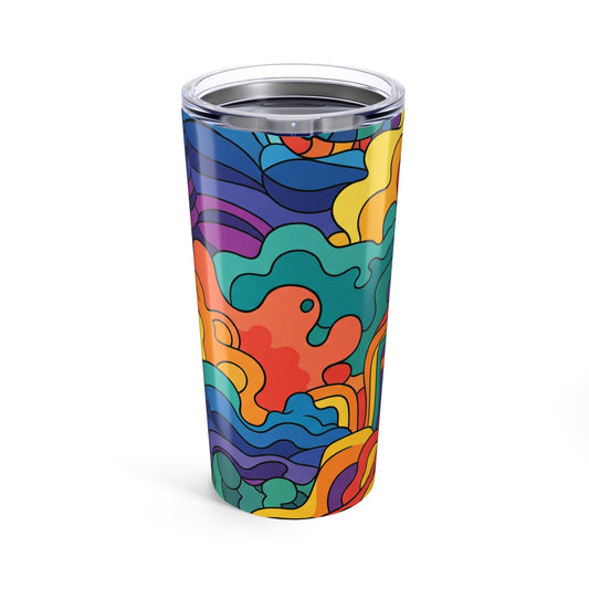 20oz Travel Mug With Double Wall Vacuum Insulation Spill Resistant Stainless Steel Durable Printed Dishwasher Safe