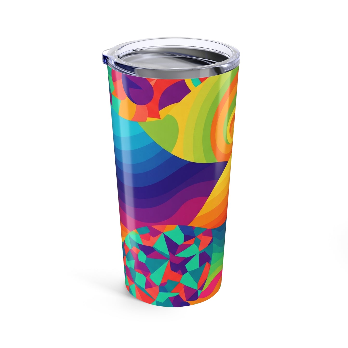 20oz Stainless Steel Tumbler Double Wall Vacuum Insulation Spill Resistant Printed Design For Hot And Cold
