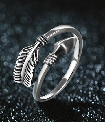 Geometric Arrow Ring Vintage Electroplated Alloy Jewelry For Women And Men Arrow Design Ring Party Jewelry Fashion