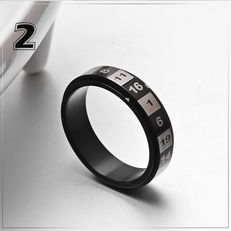Black Spinner Ring 6mm Rotating Couple Band 6g Jewelry