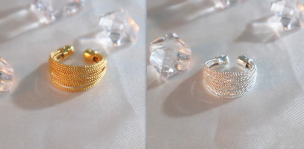 Womens Opens Circle Ring Gold Plated Silver Tone Metal Jewelry Elegant Everyday Accessory Durable High Quality