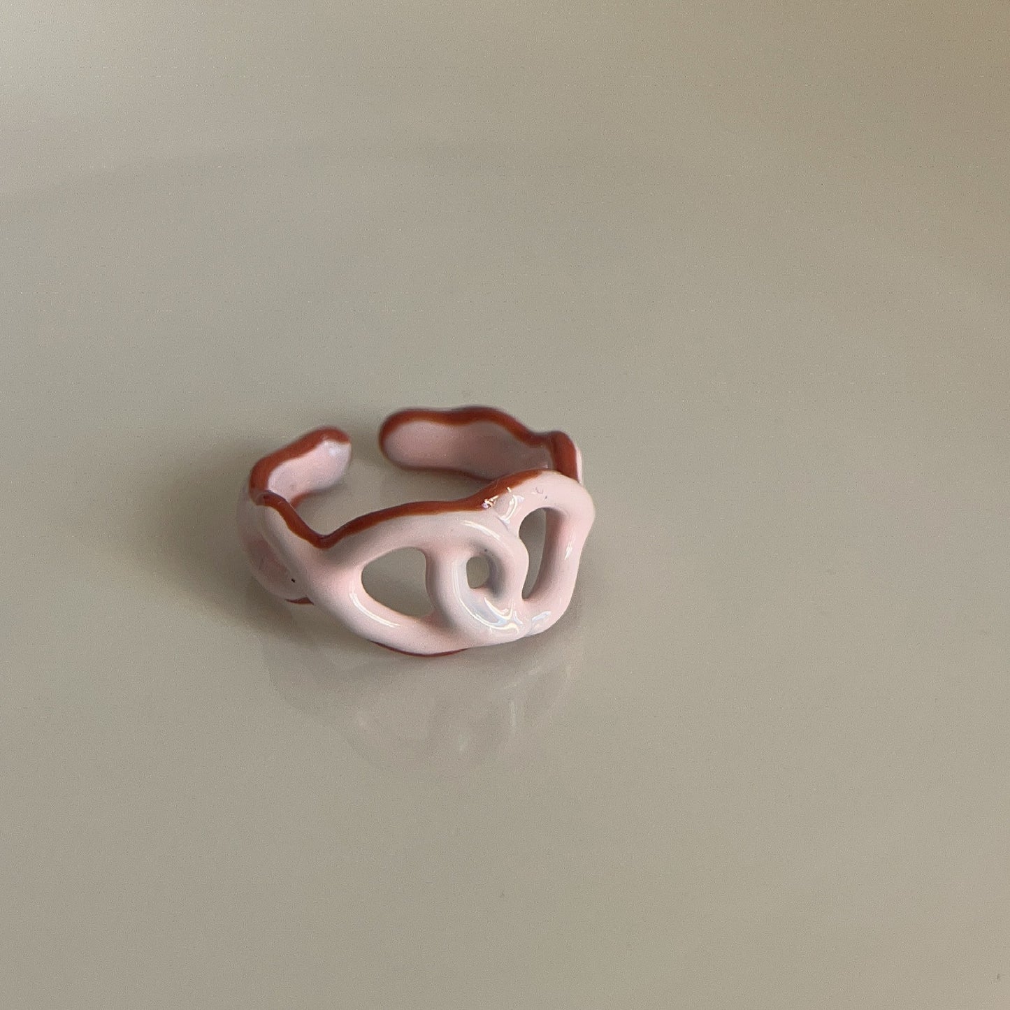 Alloy Ring Retro Enamel Dripping Oil Geometric Macaron Sweet Aesthetic Fashion Jewelry for Women Durable Style