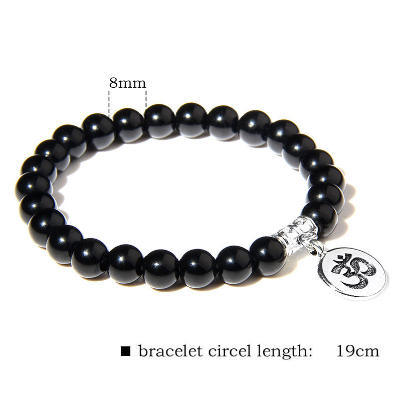 Womens Malachite Crystal Bracelet with Rhinestones Korean Design Yoga Lotus Om Charm Emperor Stone For Everyday Wear