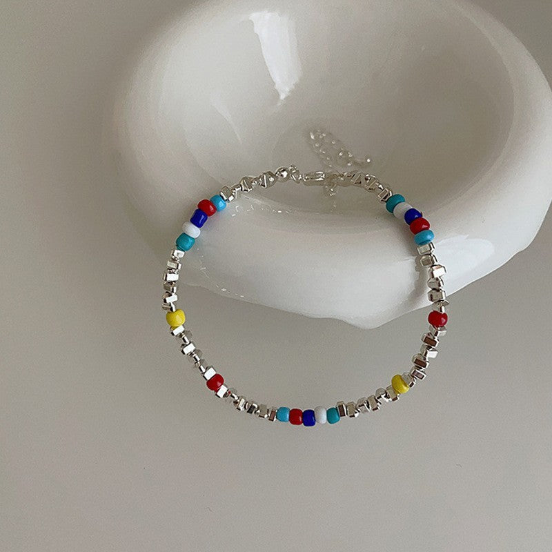 Women Electroplated Bracelet With Artificial Crystal Chic Design Fashionable Bangle Jewelry For Women And Girls