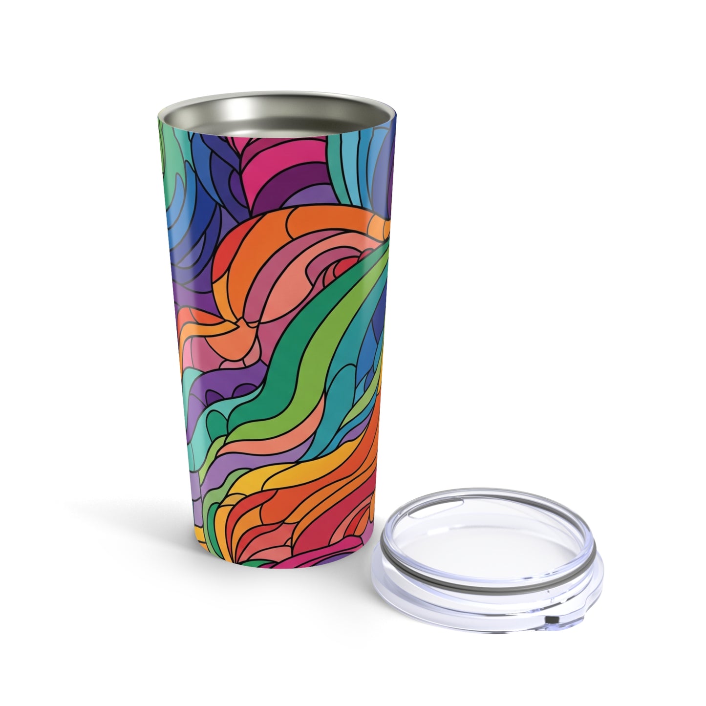 20oz Stainless Steel Tumbler With Double Wall Vacuum Insulation And Artwork Durable Travel Mug For Hot Or Cold
