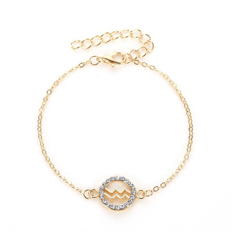 Womens Electroplated Alloy Bracelet Celestial Constellation Jewelry Delicate Design Chic Fashion Bracelet Gift