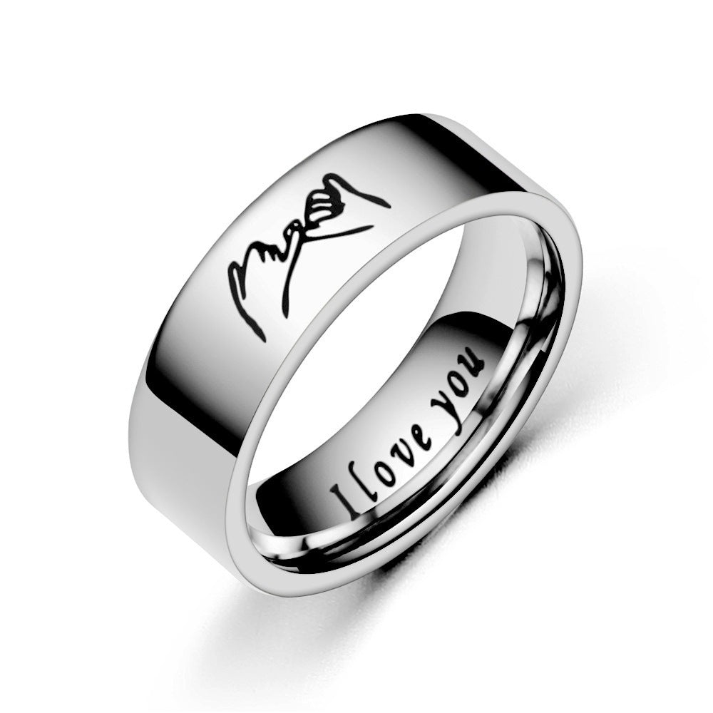 Titanium Steel Couple Rings Set Geometric Band Design For Him And Her Promise Wedding Engagement Couples Daily