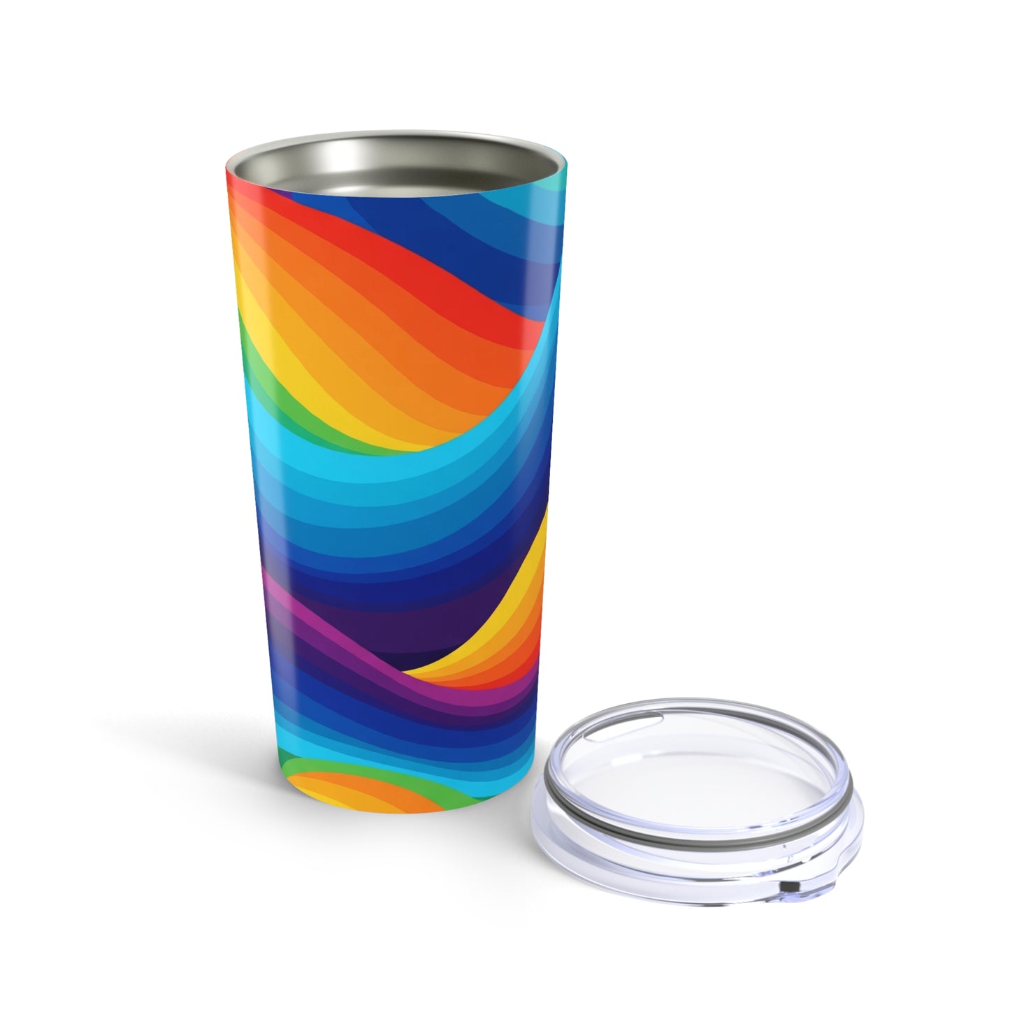 20 Oz Metal Travel Mug With Printed Design Double Wall Vacuum Insulated Spill Resistant Thermal Coffee Cup For Hot