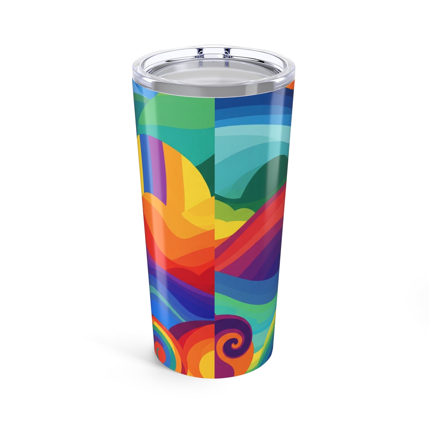 20oz Stainless Steel Printed Tumbler Double Wall Vacuum Insulated Leak Proof Design Keeps Hot Or Cold Beverages