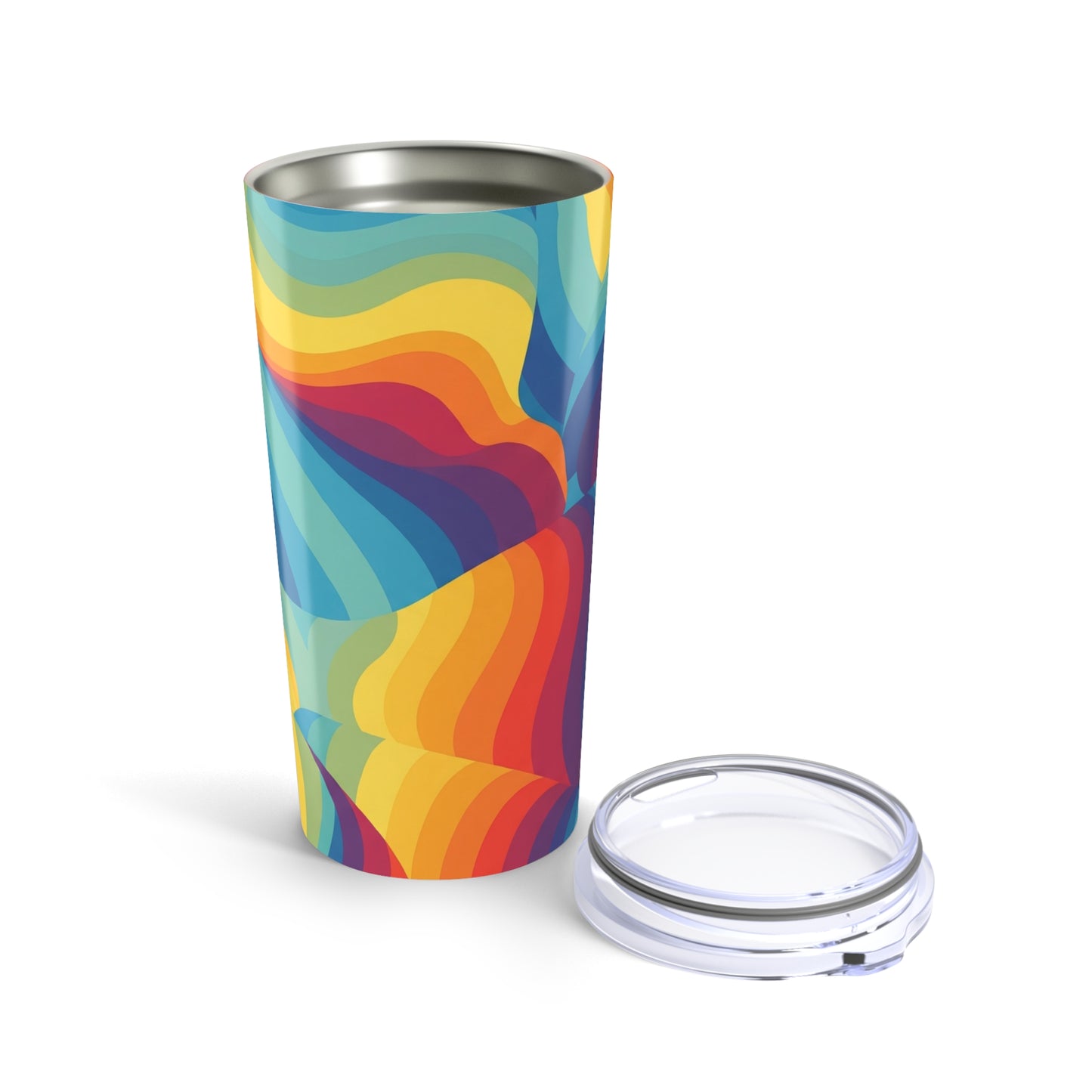 20Oz Stainless Steel Tumbler With Printed Design Double Wall Vacuum Insulated Spill Resistant Travel Mug For Hot