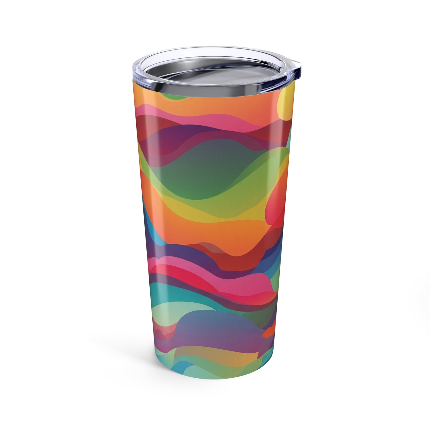 20 Ounce Steel Tumbler With Lid Vacuum Insulated Spill Resistant BPA Free Printed Drinkware For Hot And Cold