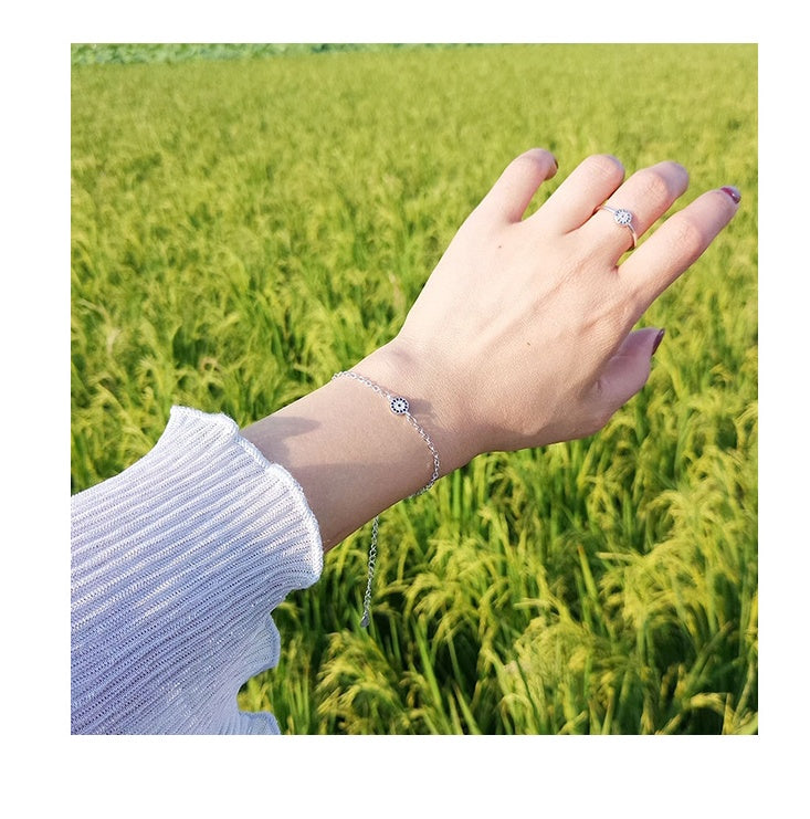 Turkish Evil Eye Ring Retro Circle Blue Eye Jewelry Copper Plated Platinum And Gold Adjustable Opening Band For Women