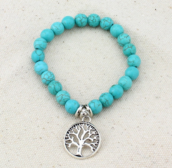 Turquoise Teardrop Alloy Bangle Bracelet For Women Fashion