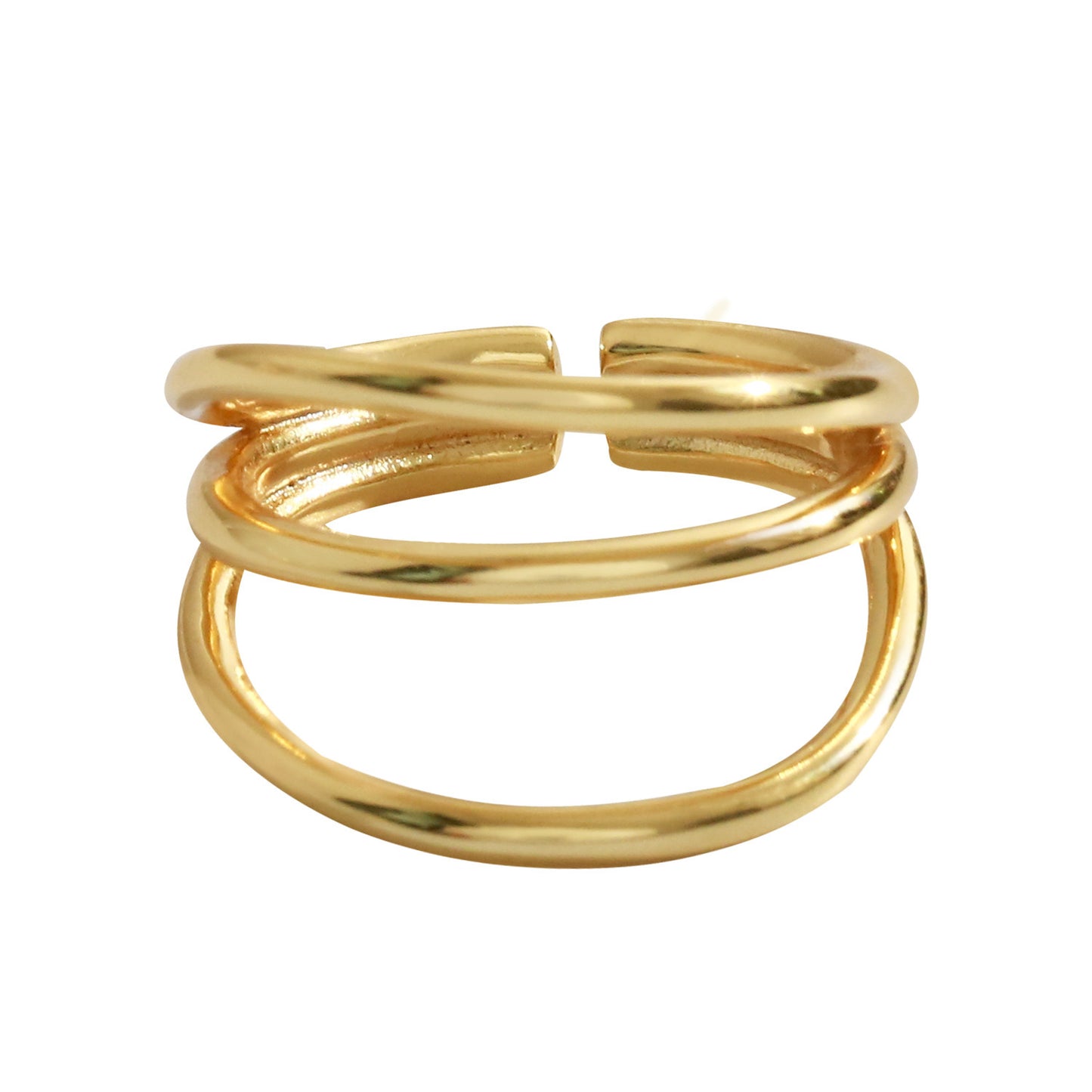 Womens Geometric Index Finger Ring Adjustable Opening Silver Plated Korean Style Wedding Gift Festival Fashion