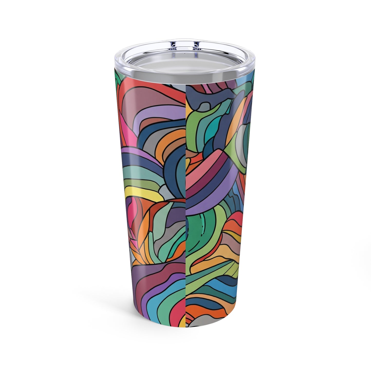 20oz Stainless Steel Tumbler With Double Wall Vacuum Insulation Spill Proof Travel Mug Printed Design For Beverages