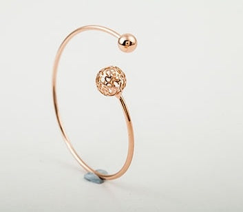 Womens Hollow Flower Ball Bracelet Silver Plated Gold Plated Alloy Jewelry European Style Accessory Everyday Wear