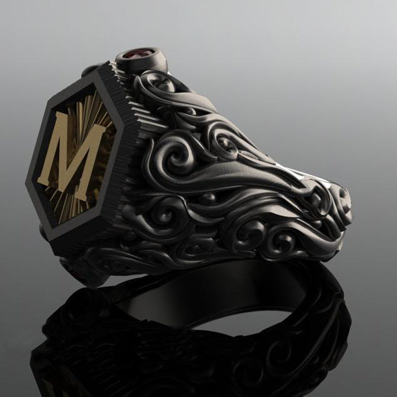 Personalized Carved Decorative Rings Alloy Leaves European American Style Gift For Birthday Packaged Separately