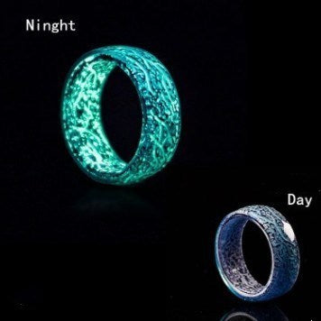Luminous Resin Ring Glow In The Dark Geometrical Band Unisex Jewelry Accessory For Men Women Fashion Statement