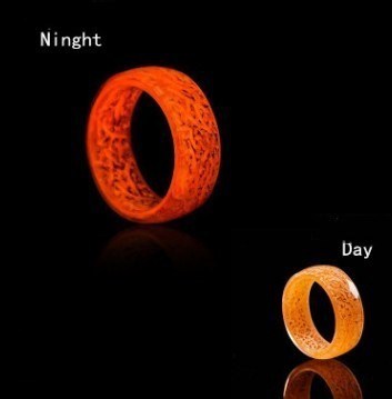 Luminous Resin Ring Glow In The Dark Geometrical Band Unisex Jewelry Accessory For Men Women Fashion Statement