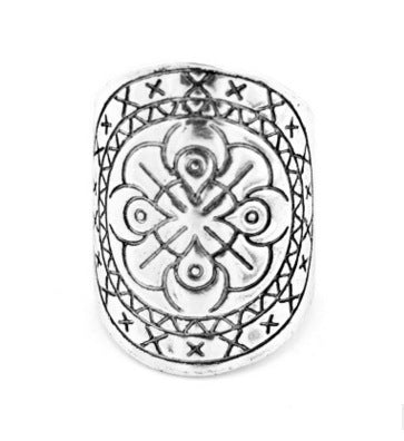 Unisex Elephant Pattern Ring Set Ancient Silver Alloy