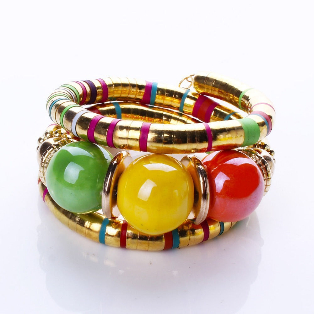 Unisex Resin Snake Bracelet Geometric Design Bangle Fashion Jewelry Creative Exotic Inspired Accessory For Women