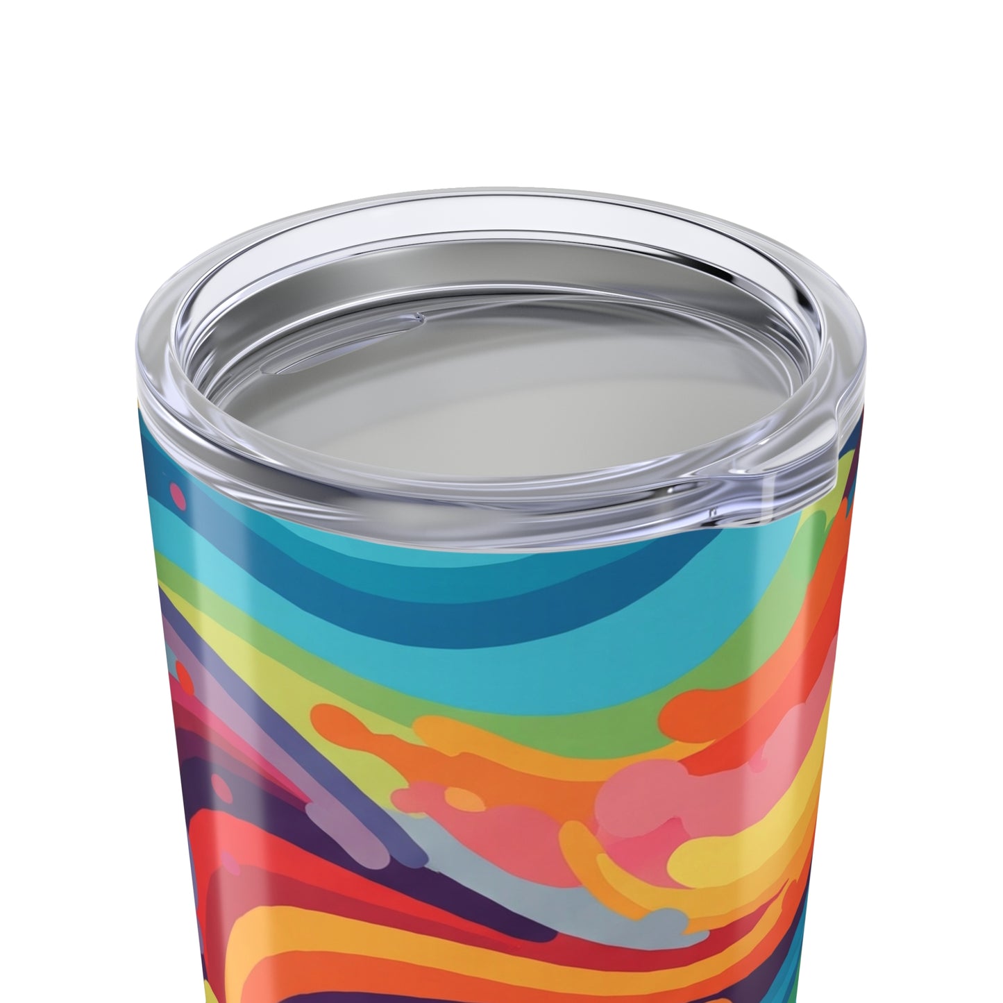 20 Oz Stainless Steel Tumbler Vibrant Printed Pattern Double Wall Vacuum Insulated Leak Proof BPA Free Travel Mug