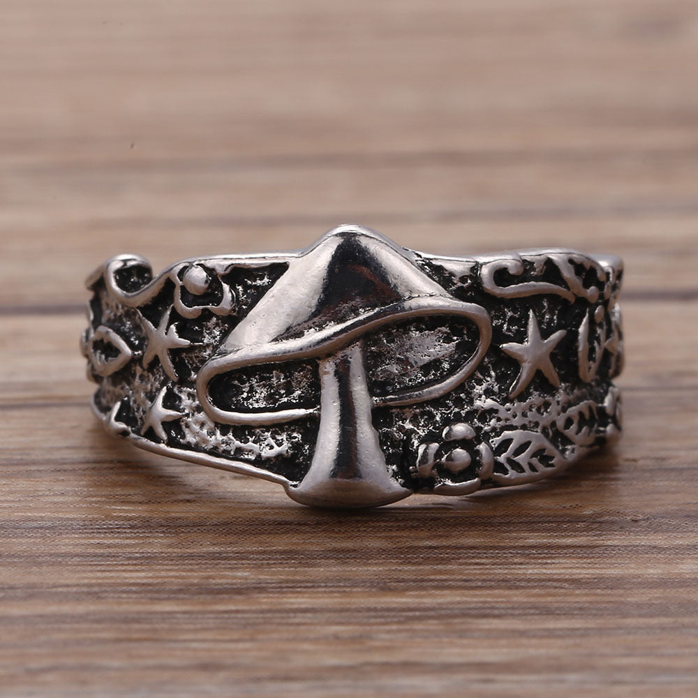 Electroplated Alloy Ring Star Flowered Leafy Design European American Fashion Holiday Gift Individually Packed