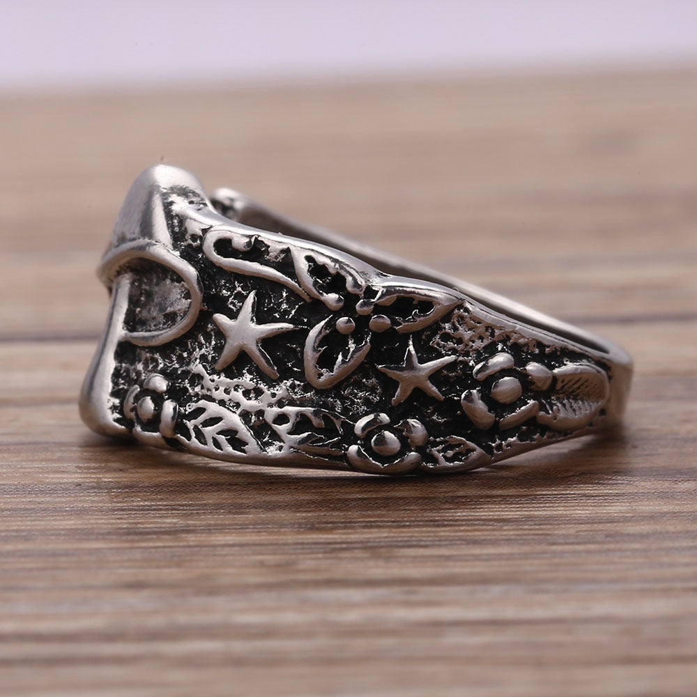 Electroplated Alloy Ring Star Flowered Leafy Design European American Fashion Holiday Gift Individually Packed