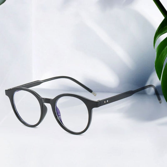 Unisex Round Glasses Anti Blue Light PC Frame Eyeglasses