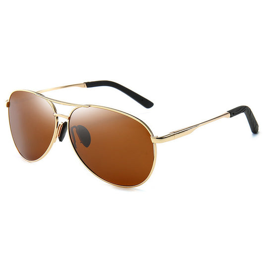 Adult Polarized Sunglasses With Color Change Lens Metal Frame 99 Percent Visible Light Fashionable Sun Glasses