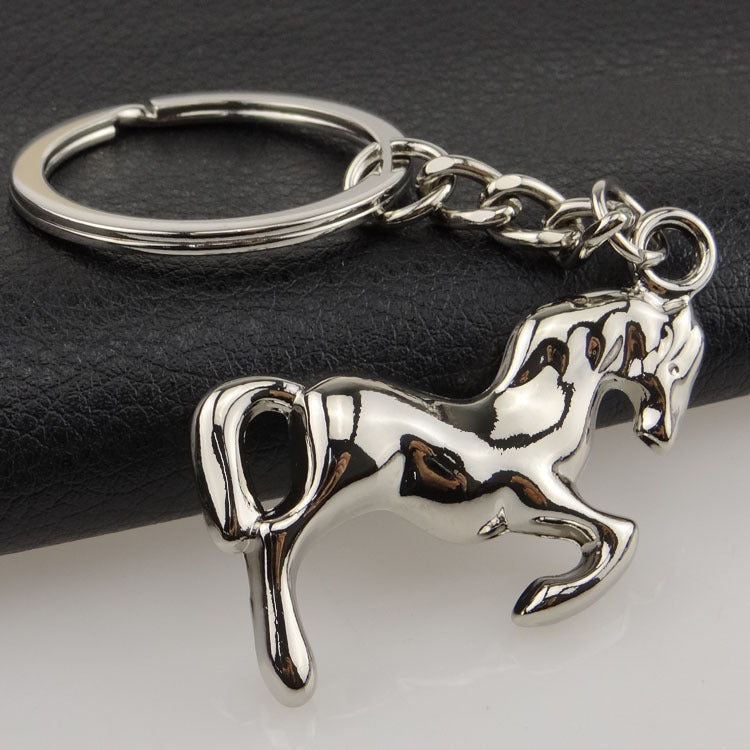 Unisex Metal Horse Keychain Zinc Alloy Pendant Pony Design Gift Pack Individually Packed Horse Themed Key Ring