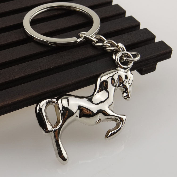 Unisex Metal Horse Keychain Zinc Alloy Pendant Pony Design Gift Pack Individually Packed Horse Themed Key Ring