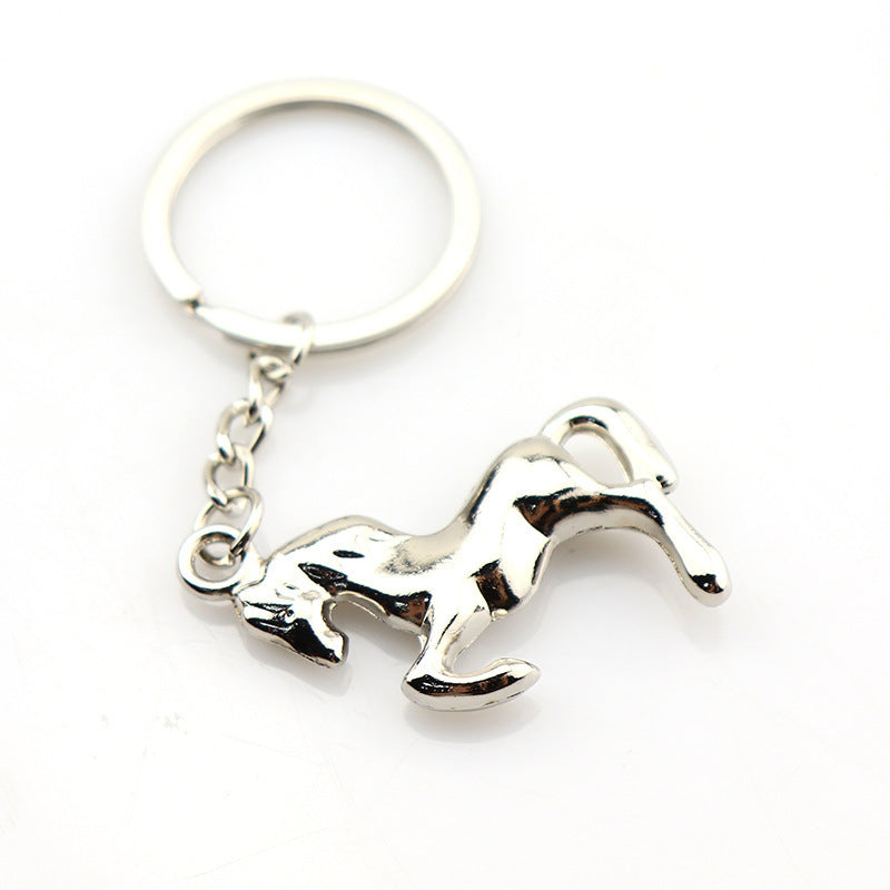 Unisex Metal Horse Keychain Zinc Alloy Pendant Pony Design Gift Pack Individually Packed Horse Themed Key Ring