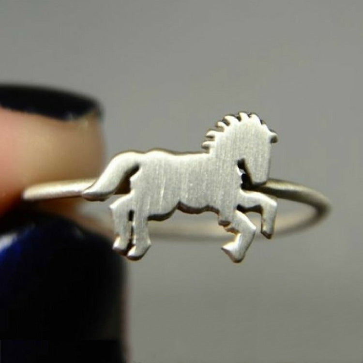 Men Ring Alloy Horse Zodiac Fashion Animal Ring Gift