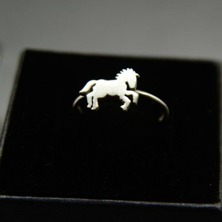 Men Ring Alloy Horse Zodiac Fashion Animal Ring Gift