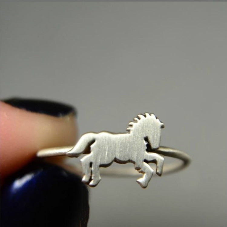 Men Ring Alloy Horse Zodiac Fashion Animal Ring Gift