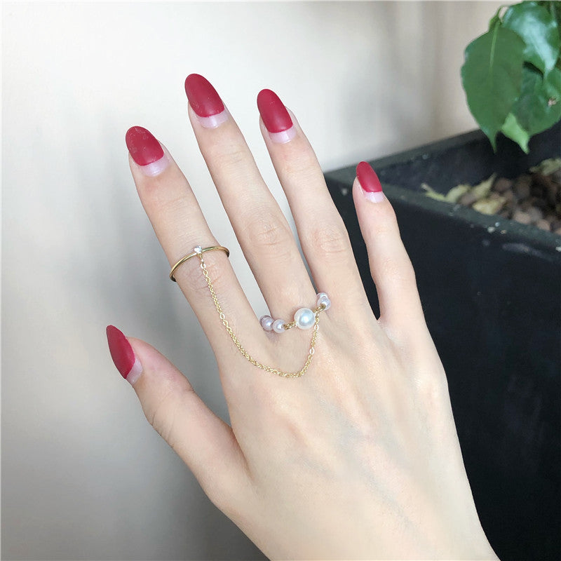 Womens Adjustable Double Ring Conjoined Geometric Alloy Ring Electroplated Inlay For Everyday Wear And Occasions