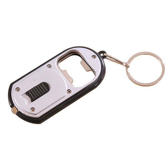 Unisex Keychain Bottle Opener With LED Light Portable Versatile Key Chain Tool Corkscrew Gadget Handy Packable